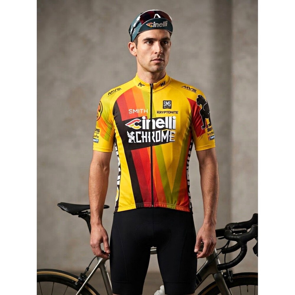 Santini 2017 Men's Cycling Jersey Full Zip Short Sleeve Pockets 4XL US size L/XL